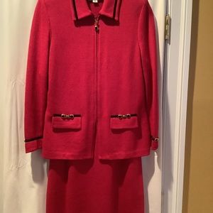 St.John Collection Women’s Knit Suit Fushsia